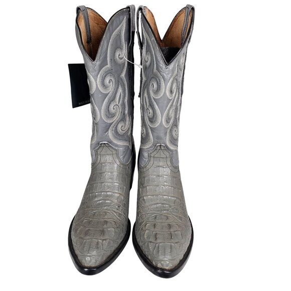 Sedona West Vintage Women's Western Gray Alligator Leather Boots 9D - Picture 2 of 16